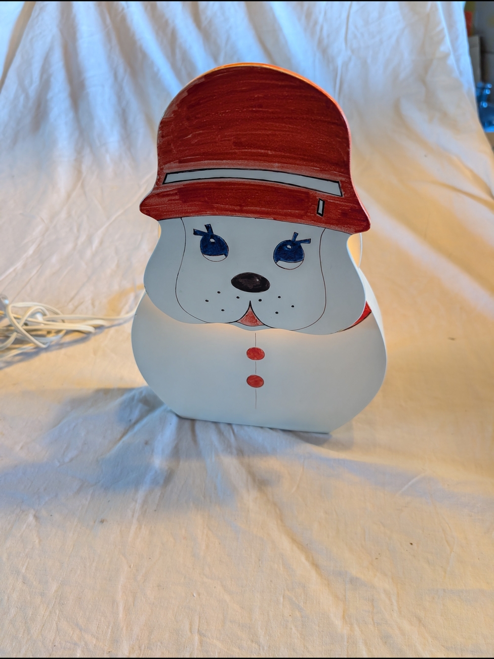 2/60$ Vintage White and Red Dog night light - Picture 2 of 6